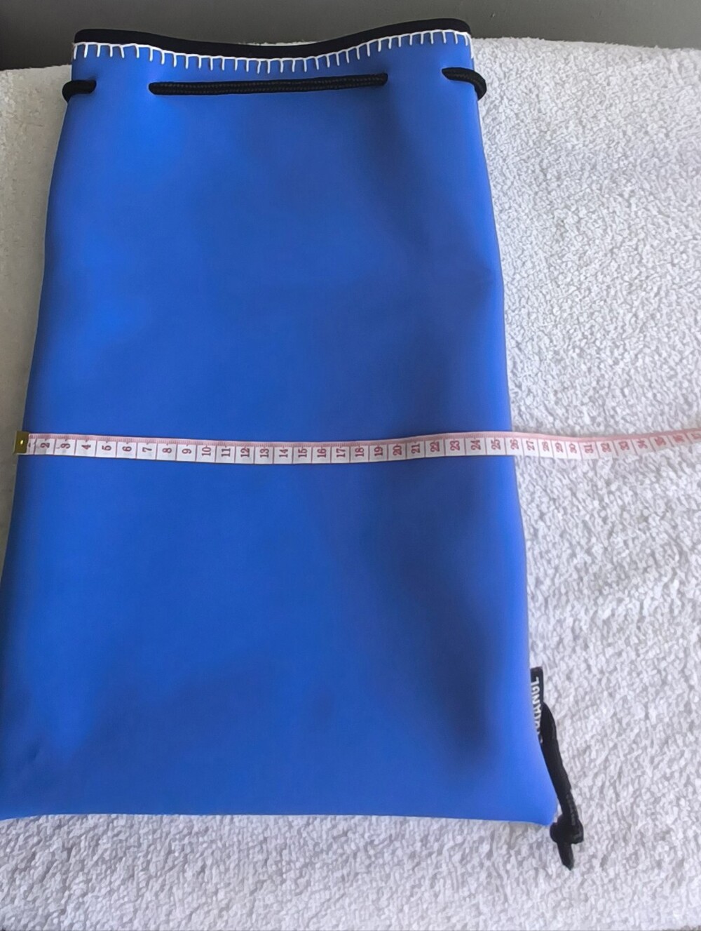 Bright Blue Neoprene Drawstring Backpack - Picture 4 of 4